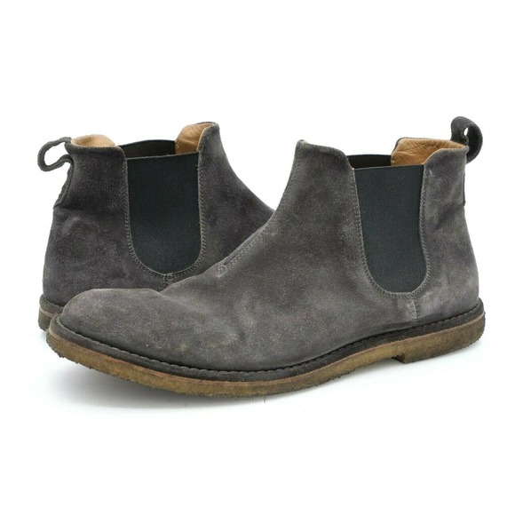 Vince Other - Vince Mens 9.5 M Sawyer Chelsea Boots Gray Suede Round Toe Pull On Ankle EUR 43